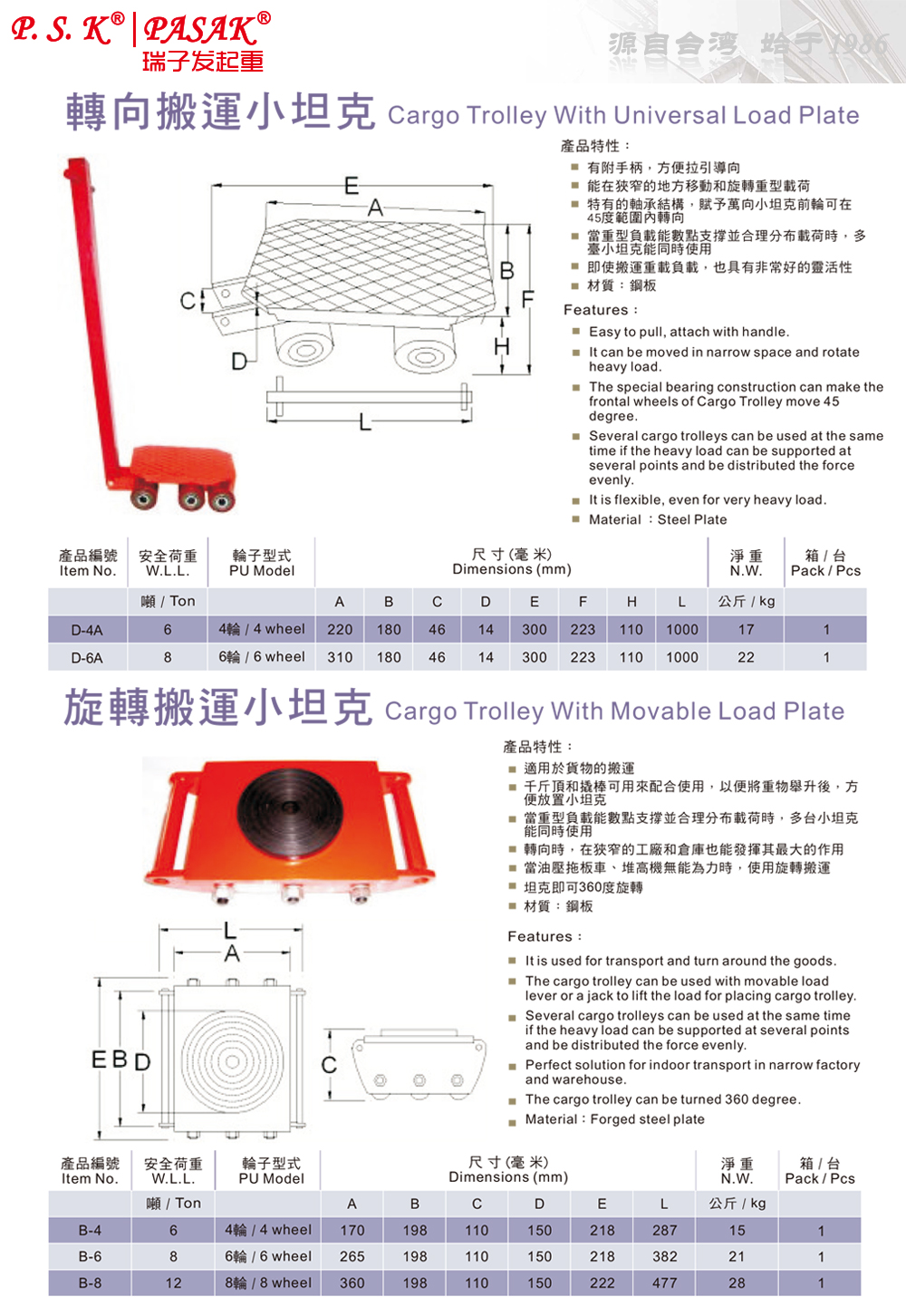P.S.K-B型旋轉(zhuǎn)搬運小坦克